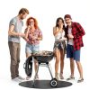 Apipi Fire Pit Mat Fiberglass Heatproof Outdoor Black-1