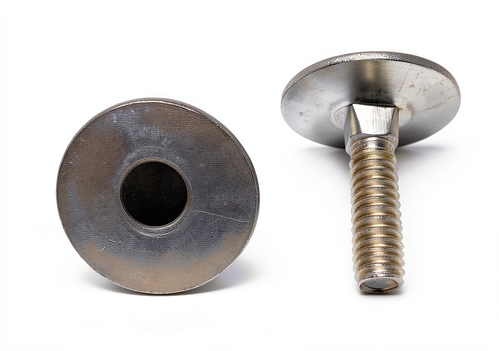 Installing FAS Stainless Steel Elevator Bolts QC Inspected Industrial on a metal workbench