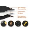 Apipi Fire Pit Mat Fiberglass Heatproof Outdoor Black-3