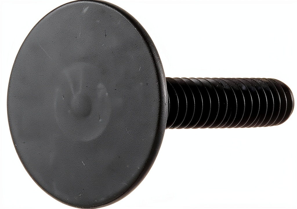 Hillman elevator bolt with black phosphate finish and square neck
