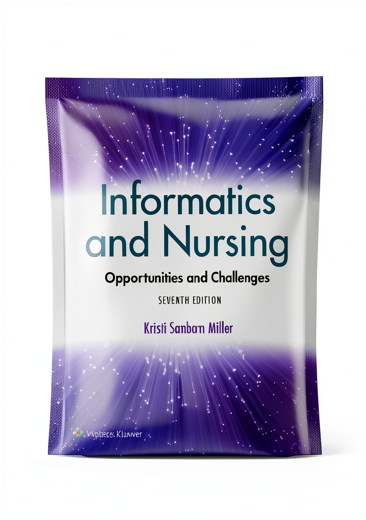 Medical informatics eBook displayed on a tablet with nursing notes