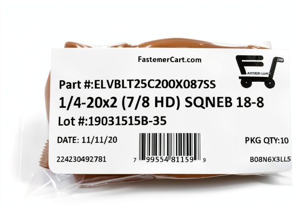 FAS Stainless Steel Elevator Bolts 18-8 QC Inspected-2