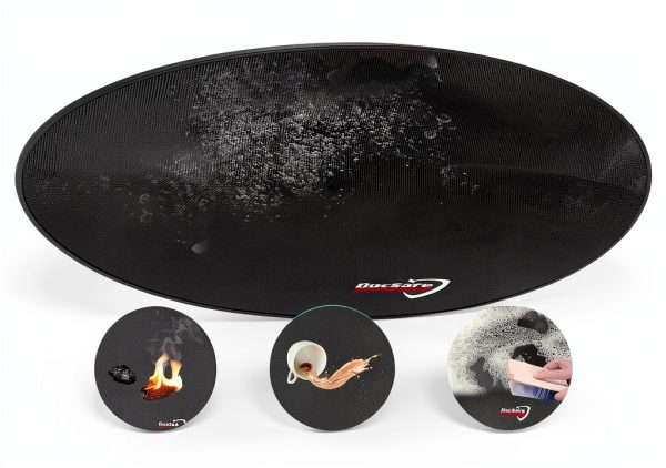 Fireproof Silicone Grill Mat by DocSafe Black-4