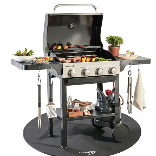 Fireproof Silicone Grill Mat by DocSafe Black-6