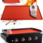 Kitchen Perfection 36" Blackstone Griddle Cover Orange Silicone-0