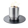 Huchiz Fire Pit Mat Glossy Black 36in Round Protective Silicone Coated-3