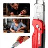 Utility Knife KAIWEETS 2 in 1 Folding Box Cutter with SK2 Blades Red-8
