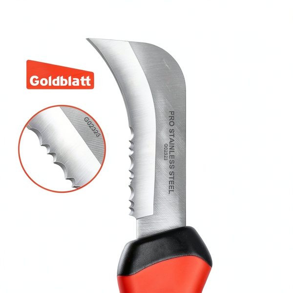 Goldblatt Roofing Knife Stainless Steel Utility Soft Grip-1