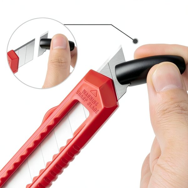 Box Cutter DIYSELF 30 Pack Utility Knife 18mm Snap-Off Blade Black-4