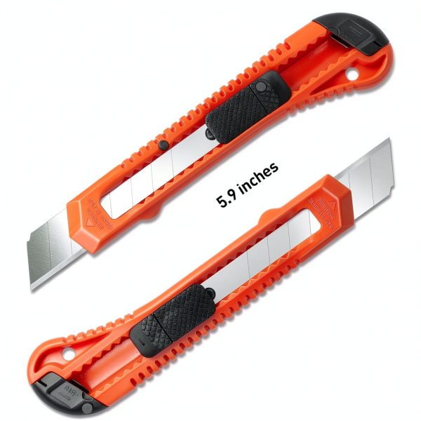 Box Cutter DIYSELF 30 Pack Utility Knife 18mm Snap-Off Blade Black-3