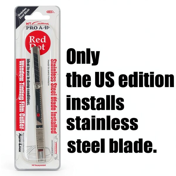 Utility Knife NT Cutter PRO Auto Lock Stainless Steel 9mm Model A-1P-1