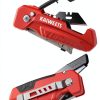 Utility Knife KAIWEETS 2 in 1 Folding Box Cutter with SK2 Blades Red-5