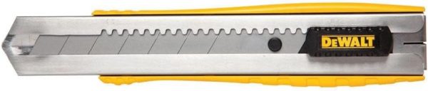 DEWALT Utility Knife 25mm Single Blade Snap Off Retractable Metal Tool-0